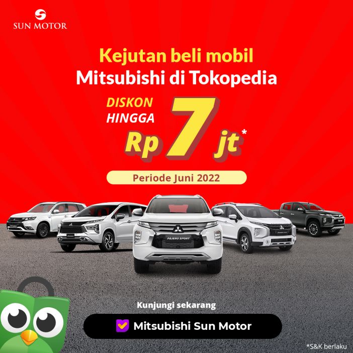 tokopedia x sun motor diskon rp 7 juta